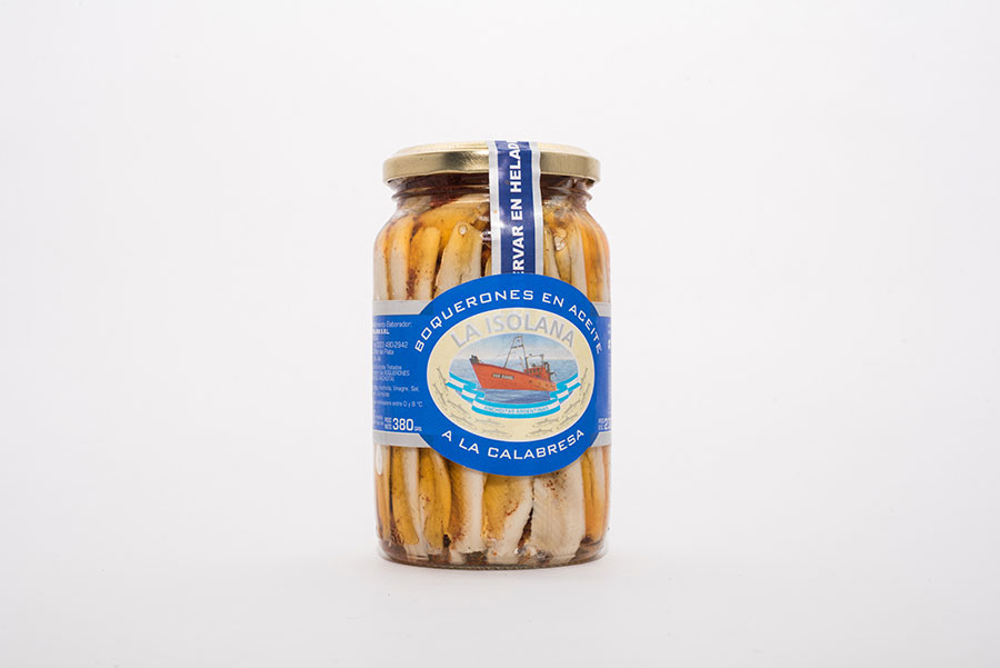Boquerones en aceite a la calabresa 380 grs.